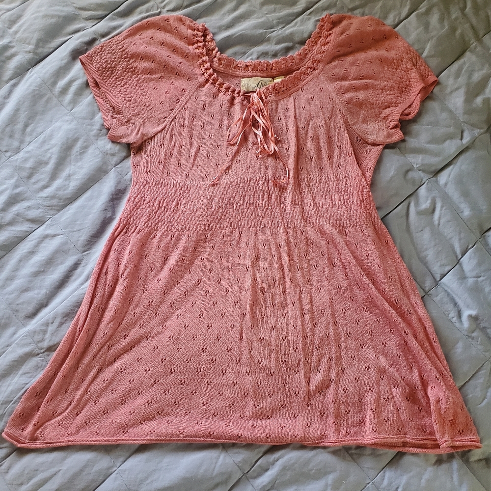 GUESS short-sleeve lightweight sweater